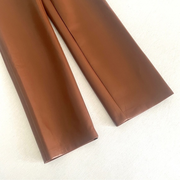 Aritzia Wilfred Melina Vegan Leather Pants in Cognac - Picture 5 of 8